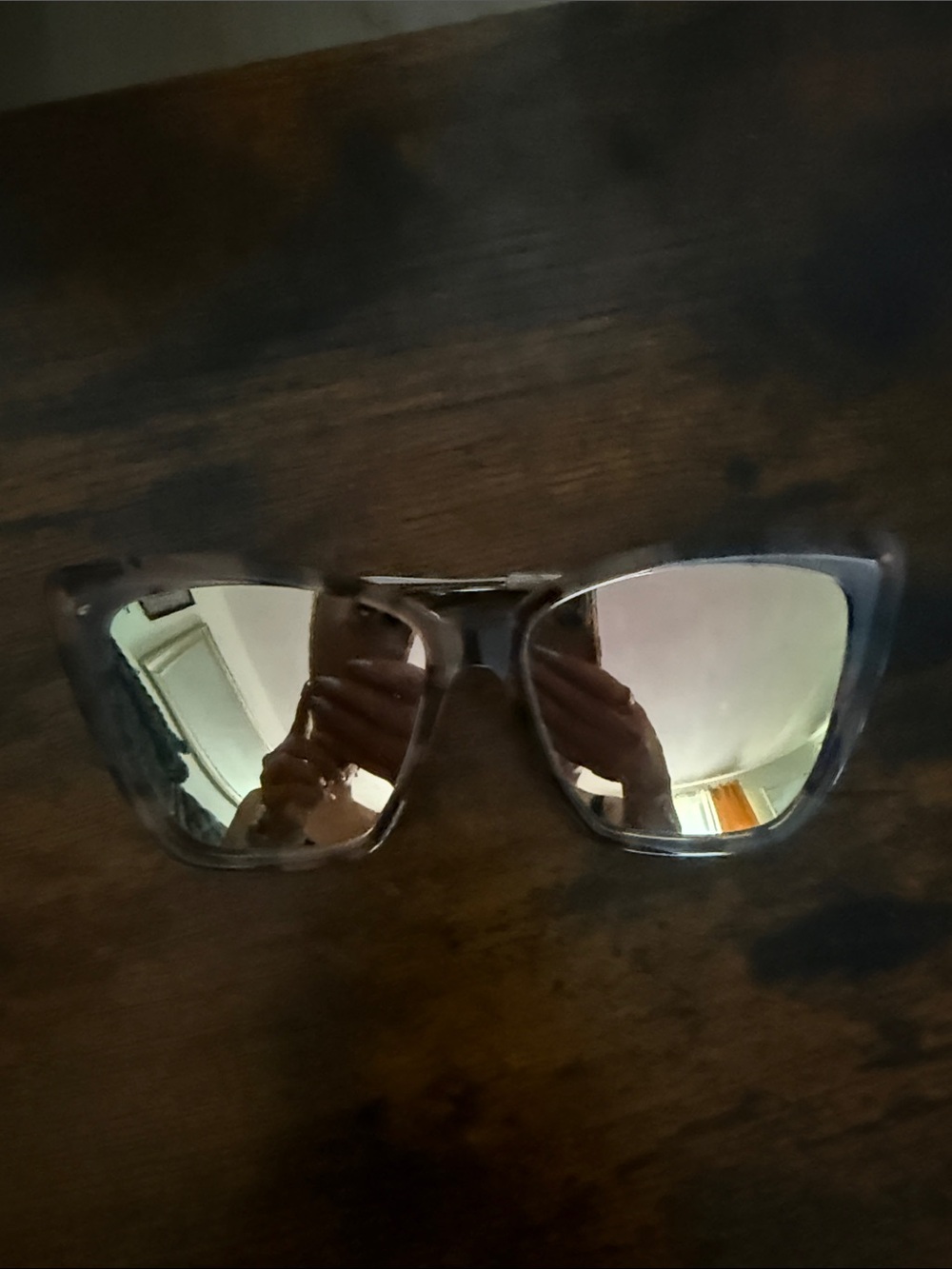 Diff Eyewear Clear Frame Sunglasses with Silver Mirrored Lenses
